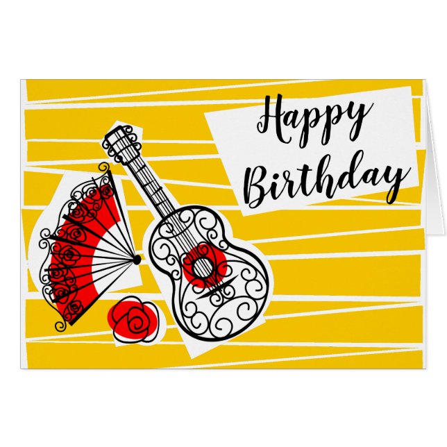 Spanish Souvenirs Birthday Inside Text landscape (Front Horizontal)