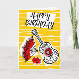 Spanish Souvenirs Birthday Inside Text vertical Card