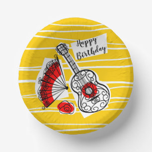 Spanish Souvenirs Birthday  Paper Plate