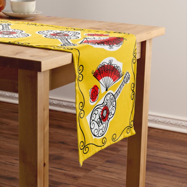 Spanish Souvenirs Border table runner 16 X 90 (In Situ)