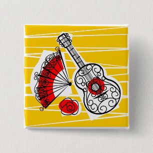 Spanish Souvenirs button square