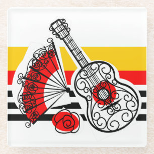 Spanish Souvenirs Classic Stripe coaster glass