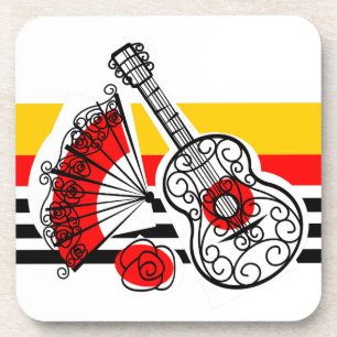 Spanish Souvenirs Classic Stripe coaster plastic