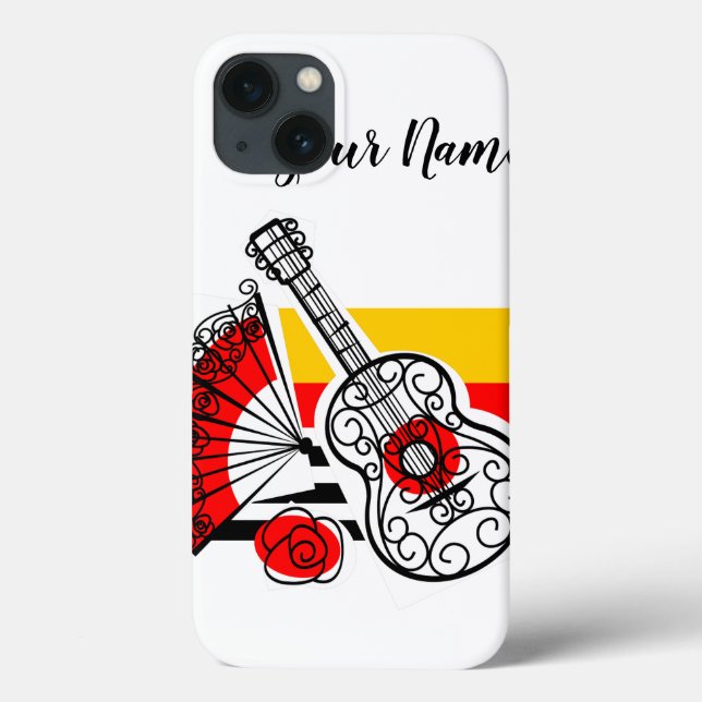 Spanish Souvenirs Classic Stripe Text case (Back)