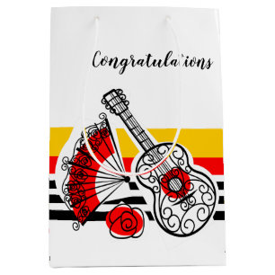 Spanish Souvenirs Classic Stripe Text medium Gift Bag