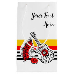 Spanish Souvenirs Classic Stripe Text small Gift Bag