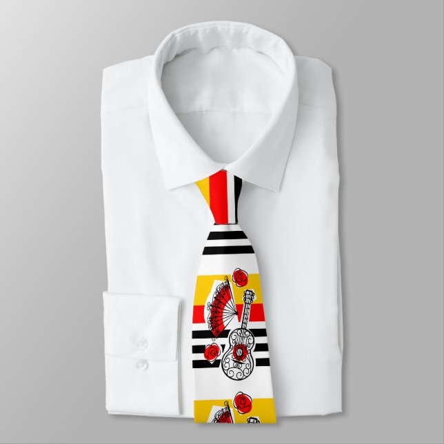 Spanish Souvenirs Classic Stripe tie (Tied)