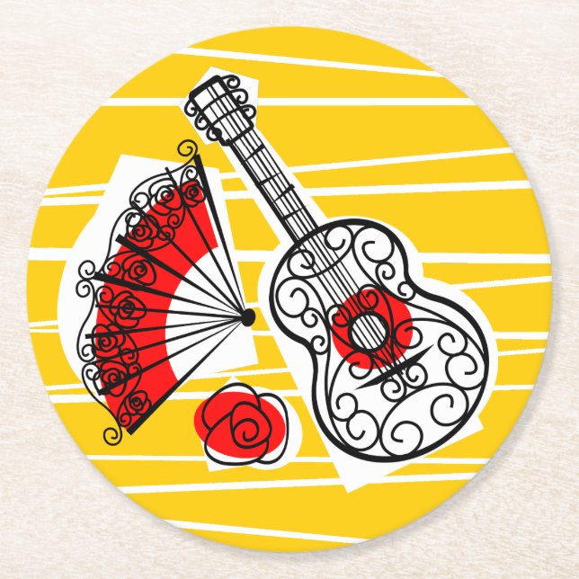 Spanish Souvenirs coaster round (Front)