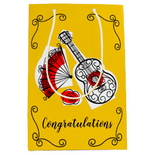 Spanish Souvenirs Corners Congratulations medium Gift Bag