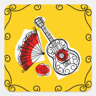 Spanish Souvenirs Corners sticker square
