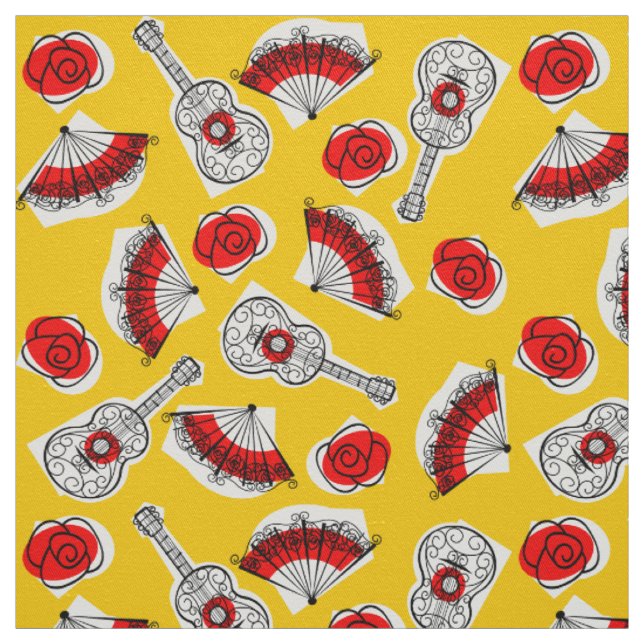Spanish Souvenirs fabric small print (Swatch)