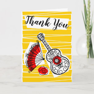 Spanish Souvenirs Group Thank You vertical Card
