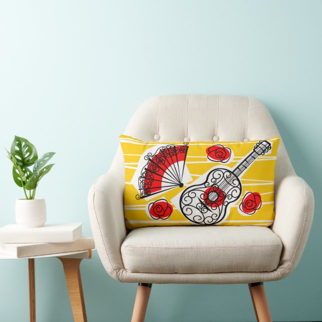Spanish Souvenirs group throw pillow lumbar (Chair)