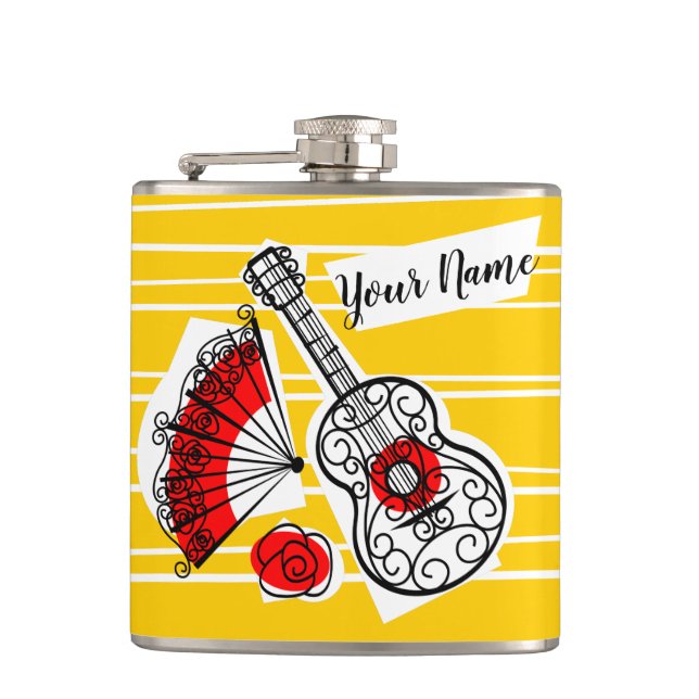 Spanish Souvenirs Name flask (Front)