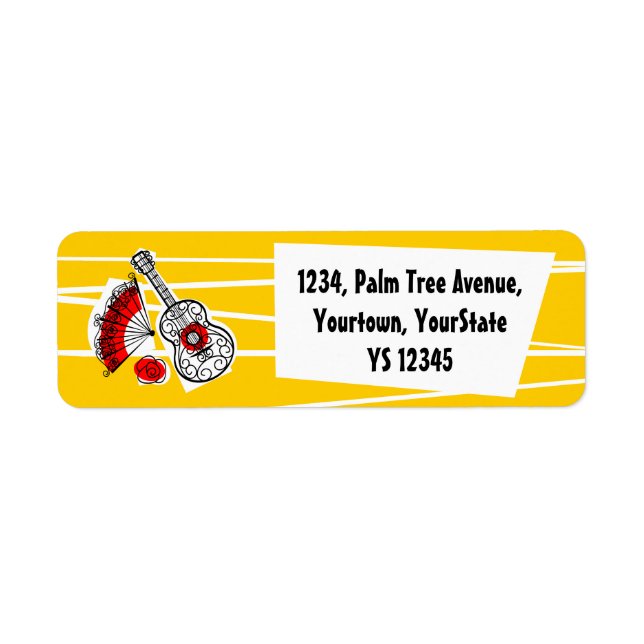 Spanish Souvenirs return address label (Front)