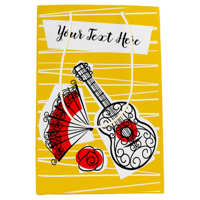 Spanish Souvenirs Text medium Gift Bag (Front)