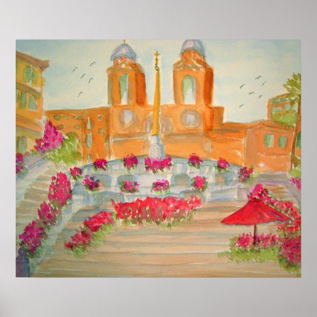 Spanish Steps in Rome Poster (Front)