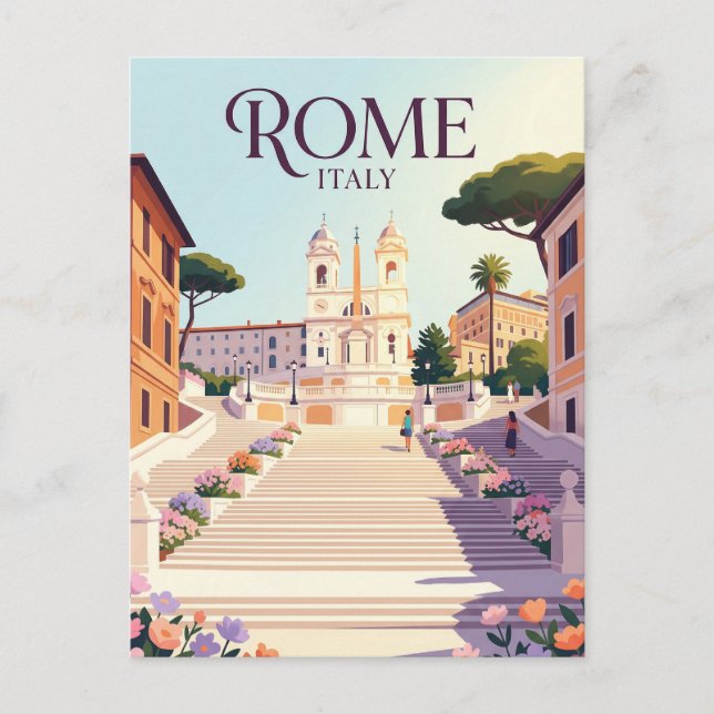 Spanish Steps Italy Postcard (Front)