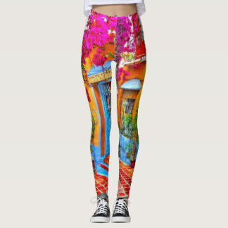 Spanish Street Leggings Colourful Floral