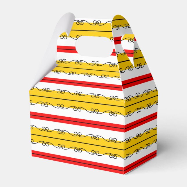 Spanish Stripe Favor Box (Front Side)