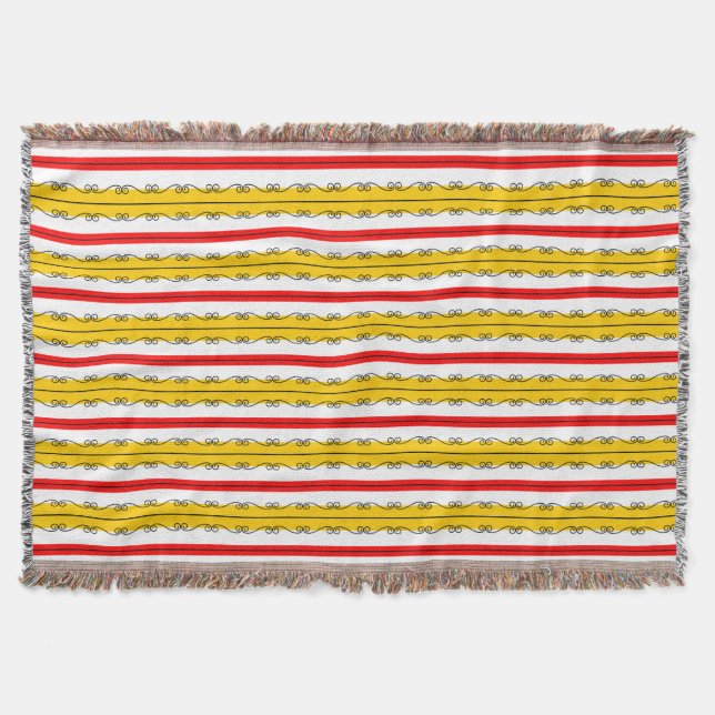 Spanish Stripe throw Blanket (Front)