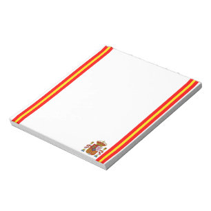 Spanish stripes flag notepad