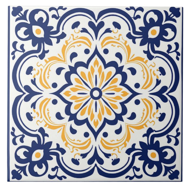 Spanish style cute pattern  tile (Front)