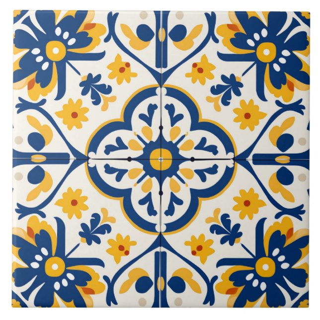 Spanish style cute pattern  tile (Front)