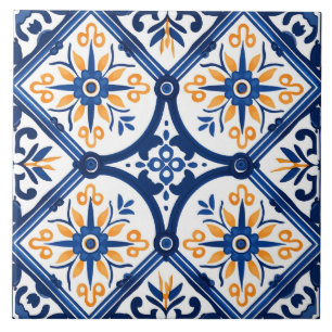 Spanish style cute pattern tile
