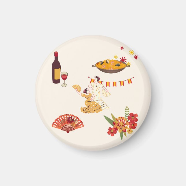 Spanish Style Fiesta Magnet (Front)