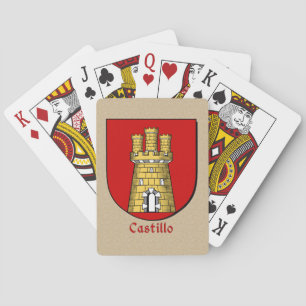 Spanish Surname Castillo Historic Shield Playing Cards
