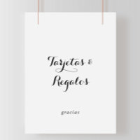 Spanish Tarjetas and Regalos Sign