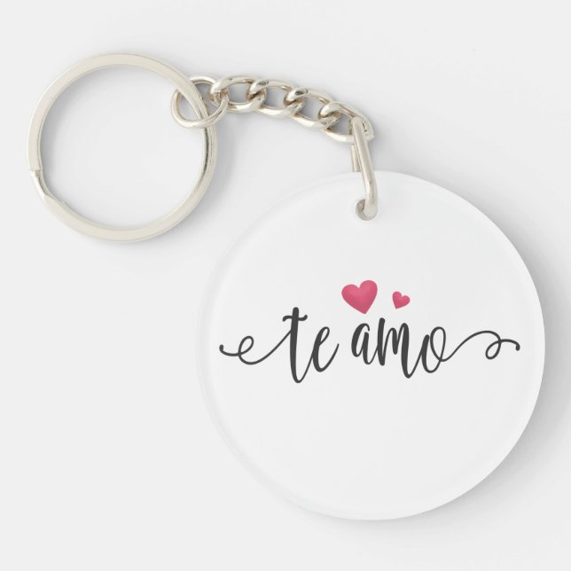 Spanish Te Amo I Love You Valentine | Keychain (Front)