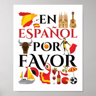 Spanish Teacher En Espanol Por Favour Poster