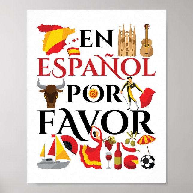 Spanish Teacher En Espanol Por Favour Poster (Front)