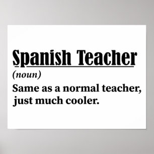 Spanish Teacher Funny Definition Poster
