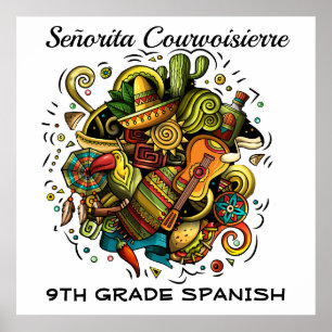 Spanish Teacher or Spanish Art Poster