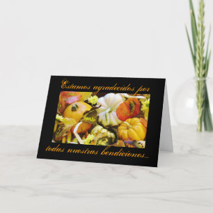 Spanish: Thanksgiving blessings Holiday Card