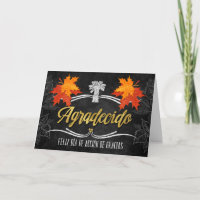 Spanish Thanksgiving Grateful Blessings Chalkboard