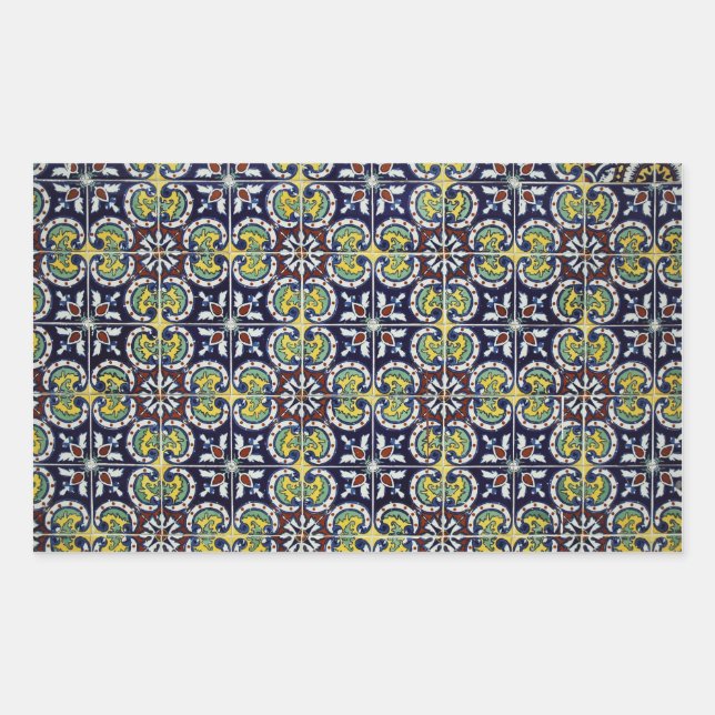 Spanish Tile in Mexico Sticker (Front)