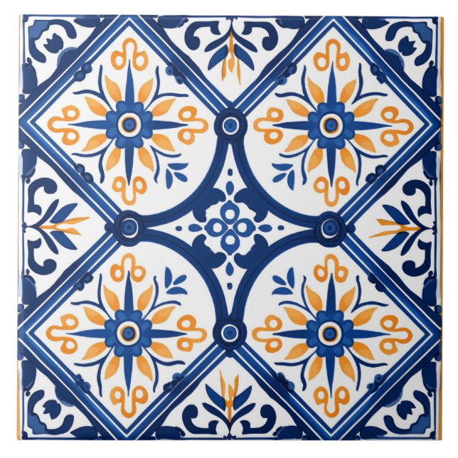 Spanish Tile Mediterranean Ceramic Tile (Front)
