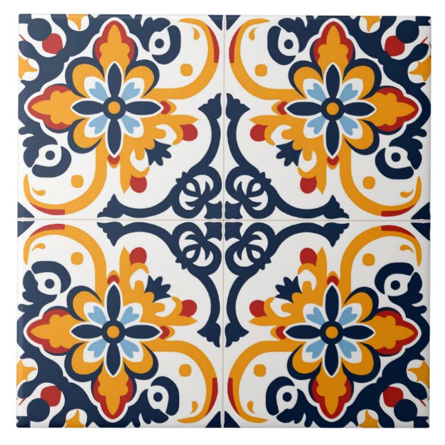 Spanish Tile Mediterranean Ceramic Tile (Front)
