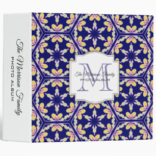 Spanish Tile   Monogram Family Photo Album Binder