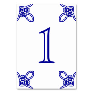 Spanish Tile Table Numbers
