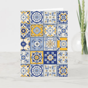 Spanish Tile Watercolor Card