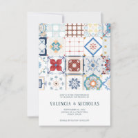 Spanish Tile Wedding Save the Date