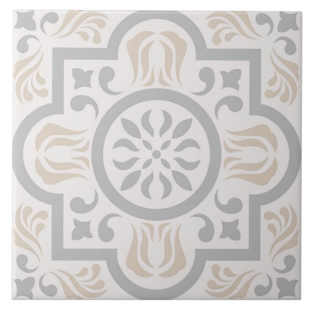 Spanish Tiles Pattern Ceramic Tile  (Front)