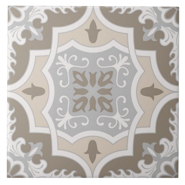 Spanish Tiles Pattern Ceramic Tile  (Front)