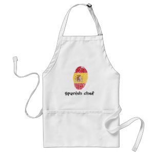 Spanish touch fingerprint flag standard apron