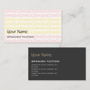 Spanish Tutor Business Cards